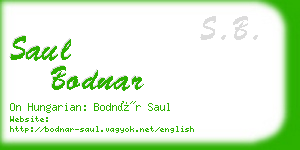 saul bodnar business card